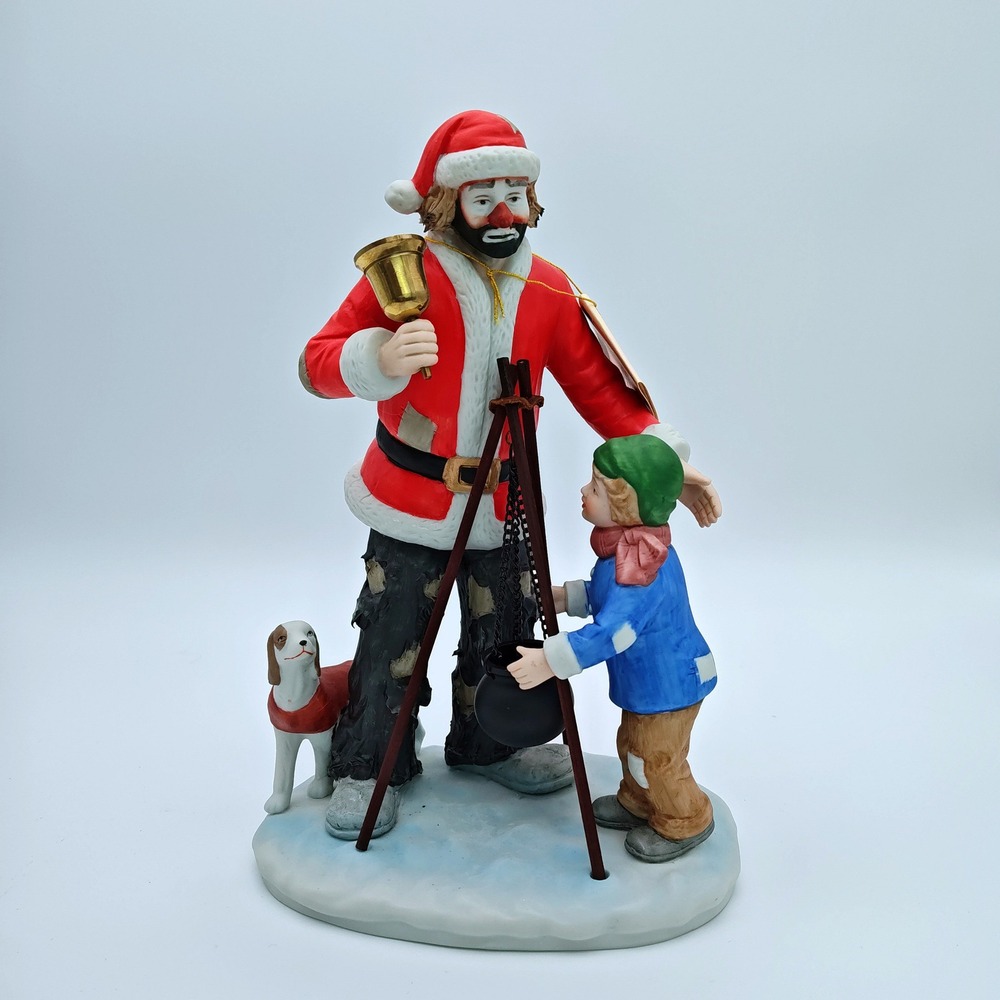 Emmett Kelly Jr Spirit of Christmas VI Flambro Figurine Limited Edition with box - Picture 2 of 8